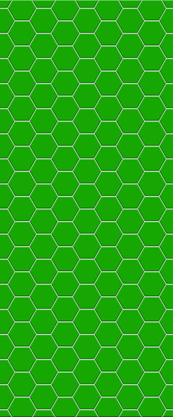 Green Hexagon Tile Acrylic Shower Wall Panel 2440mm x 1220mm (3mm Thick) - CladdTech