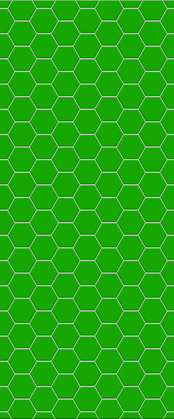 Green Hexagon Tile Acrylic Shower Wall Panel 2440mm x 1220mm (3mm Thick) - CladdTech