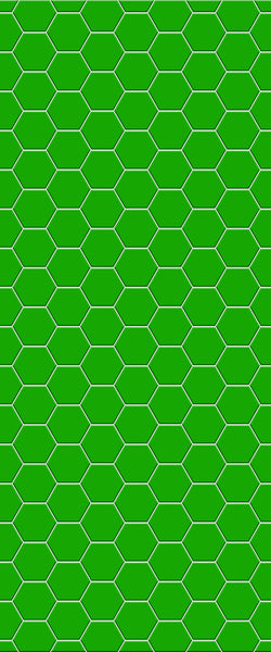 Green Hexagon Tile Acrylic Shower Wall Panel 2440mm x 1220mm (3mm Thick) - CladdTech