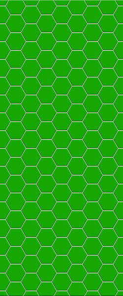 Green Hexagon Tile Acrylic Shower Wall Panel 2440mm x 1220mm (3mm Thick) - CladdTech