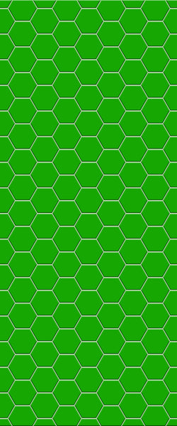 Green Hexagon Tile Acrylic Shower Wall Panel 2440mm x 1220mm (3mm Thick) - CladdTech