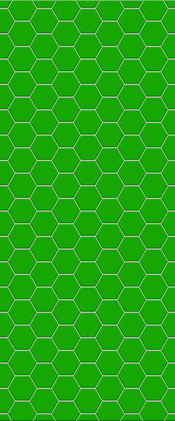 Green Hexagon Tile Acrylic Shower Wall Panel 2440mm x 1220mm (3mm Thick) - CladdTech