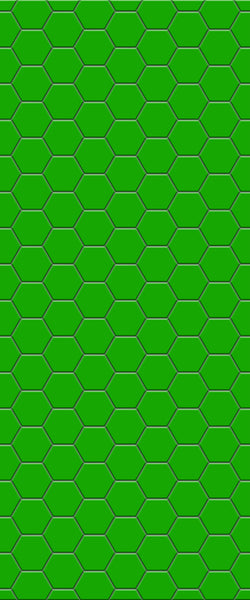 Green Hexagon Tile Acrylic Shower Wall Panel 2440mm x 1220mm (3mm Thick) - CladdTech