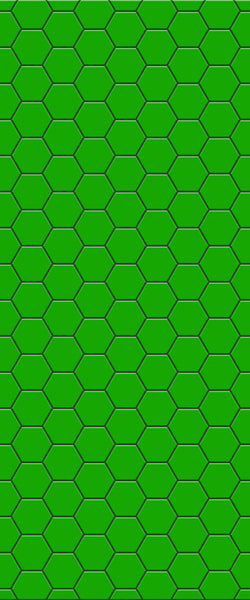 Green Hexagon Tile Acrylic Shower Wall Panel 2440mm x 1220mm (3mm Thick) - CladdTech