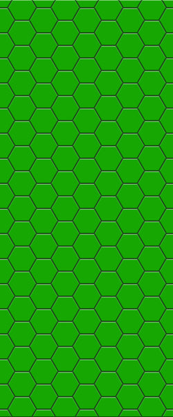 Green Hexagon Tile Acrylic Shower Wall Panel 2440mm x 1220mm (3mm Thick) - CladdTech