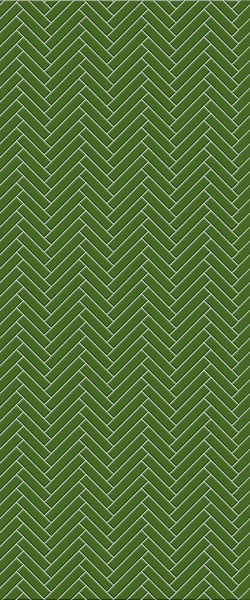 Green Single Herringbone Tile Acrylic Shower Wall Panel 2440mm x 1220mm (3mm Thick) - CladdTech