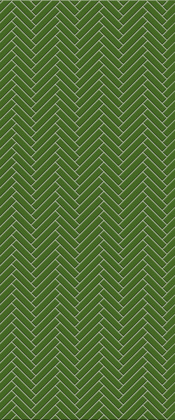 Green Single Herringbone Tile Acrylic Shower Wall Panel 2440mm x 1220mm (3mm Thick) - CladdTech