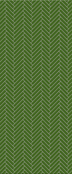 Green Single Herringbone Tile Acrylic Shower Wall Panel 2440mm x 1220mm (3mm Thick) - CladdTech