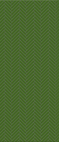 Green Single Herringbone Tile Acrylic Shower Wall Panel 2440mm x 1220mm (3mm Thick) - CladdTech