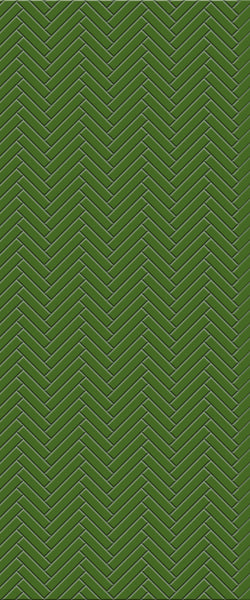 Green Single Herringbone Tile Acrylic Shower Wall Panel 2440mm x 1220mm (3mm Thick) - CladdTech