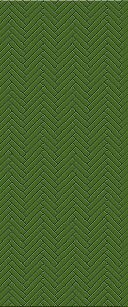 Green Single Herringbone Tile Acrylic Shower Wall Panel 2440mm x 1220mm (3mm Thick) - CladdTech