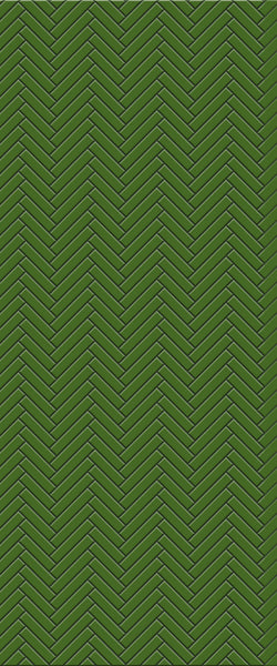 Green Single Herringbone Tile Acrylic Shower Wall Panel 2440mm x 1220mm (3mm Thick) - CladdTech