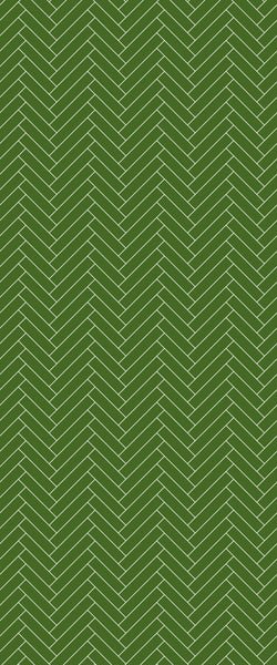 Green Single Herringbone Tile Acrylic Shower Wall Panel 2440mm x 1220mm (3mm Thick) - CladdTech
