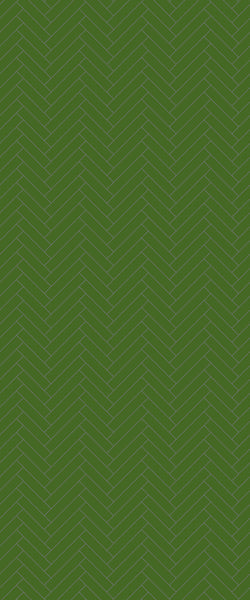 Green Single Herringbone Tile Acrylic Shower Wall Panel 2440mm x 1220mm (3mm Thick) - CladdTech