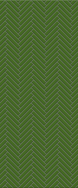 Sample of Green Double Herringbone Tile Acrylic Shower Wall Panel 2440mm x 1220mm
