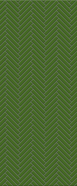 Green Double Herringbone Tile Acrylic Shower Wall Panel 2440mm x 1220mm (3mm Thick)