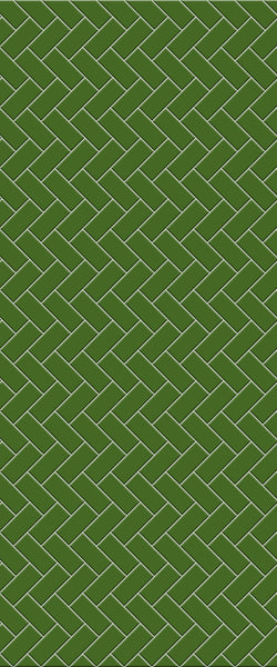 Green Diagonal Herringbone Tile Acrylic Shower Wall Panel 2440mm x 1220mm (3mm Thick) - CladdTech