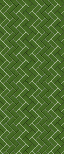 Green Diagonal Herringbone Tile Acrylic Shower Wall Panel 2440mm x 1220mm (3mm Thick) - CladdTech