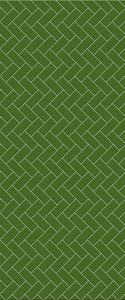 Green Diagonal Herringbone Tile Acrylic Shower Wall Panel 2440mm x 1220mm (3mm Thick) - CladdTech