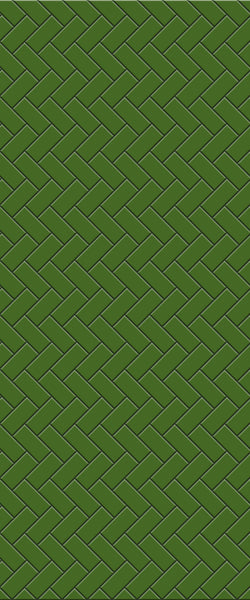 Green Diagonal Herringbone Tile Acrylic Shower Wall Panel 2440mm x 1220mm (3mm Thick) - CladdTech