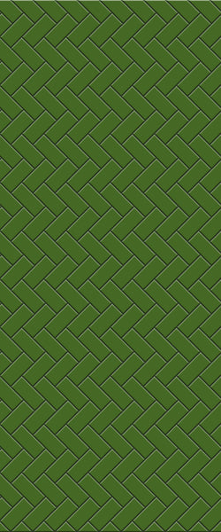 Green Diagonal Herringbone Tile Acrylic Shower Wall Panel 2440mm x 1220mm (3mm Thick) - CladdTech