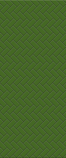 Green Diagonal Herringbone Tile Acrylic Shower Wall Panel 2440mm x 1220mm (3mm Thick) - CladdTech