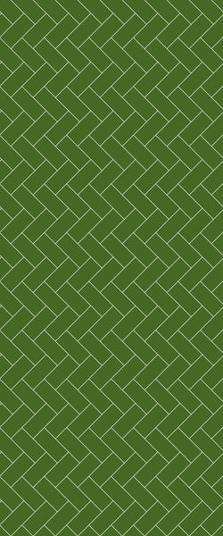 Green Diagonal Herringbone Tile Acrylic Shower Wall Panel 2440mm x 1220mm (3mm Thick) - CladdTech