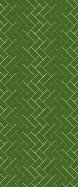 Green Diagonal Herringbone Tile Acrylic Shower Wall Panel 2440mm x 1220mm (3mm Thick) - CladdTech