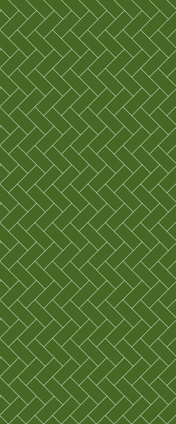 Green Diagonal Herringbone Tile Acrylic Shower Wall Panel 2440mm x 1220mm (3mm Thick) - CladdTech