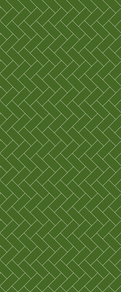Green Diagonal Herringbone Tile Acrylic Shower Wall Panel 2440mm x 1220mm (3mm Thick) - CladdTech