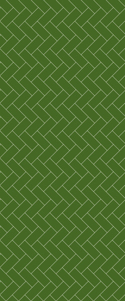 Green Diagonal Herringbone Tile Acrylic Shower Wall Panel 2440mm x 1220mm (3mm Thick) - CladdTech