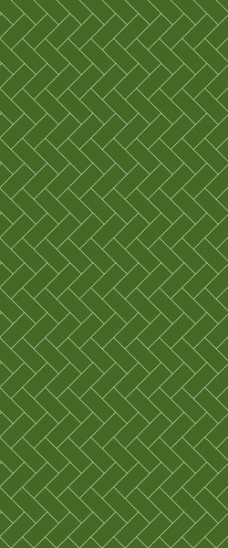 Green Diagonal Herringbone Tile Acrylic Shower Wall Panel 2440mm x 1220mm (3mm Thick) - CladdTech