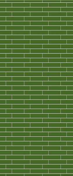 Green Brickslips Tile Acrylic Shower Wall Panel 2440mm x 1220mm (3mm Thick) - CladdTech