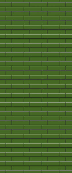 Green Brickslips Tile Acrylic Shower Wall Panel 2440mm x 1220mm (3mm Thick) - CladdTech