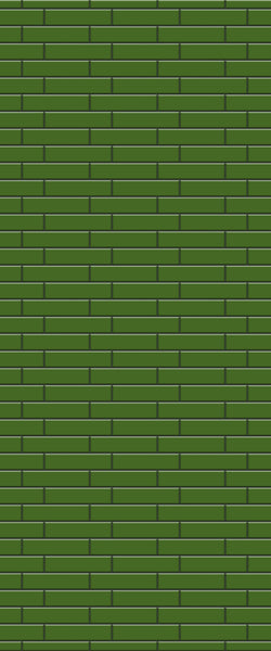 Green Brickslips Tile Acrylic Shower Wall Panel 2440mm x 1220mm (3mm Thick) - CladdTech