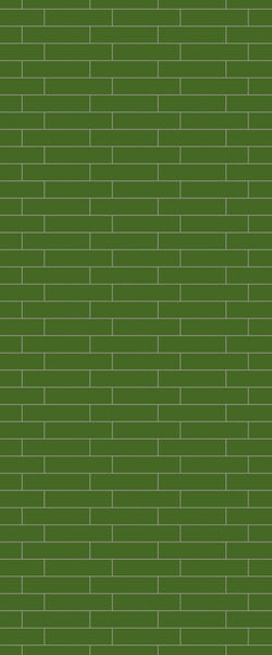 Green Brickslips Tile Acrylic Shower Wall Panel 2440mm x 1220mm (3mm Thick) - CladdTech