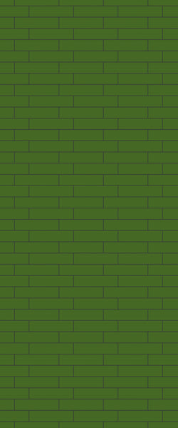 Green Brickslips Tile Acrylic Shower Wall Panel 2440mm x 1220mm (3mm Thick) - CladdTech
