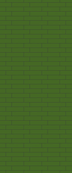 Green Brickslips Tile Acrylic Shower Wall Panel 2440mm x 1220mm (3mm Thick) - CladdTech