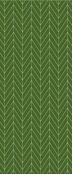 Green Chevron Tile Acrylic Shower Wall Panel 2440mm x 1220mm (3mm Thick) - CladdTech