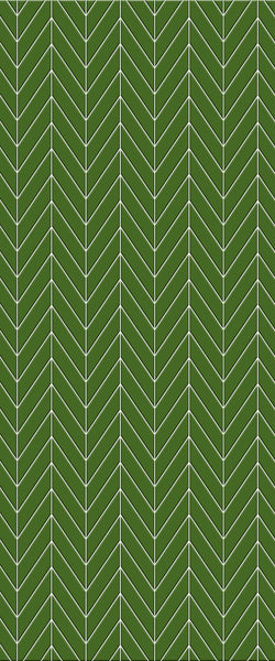 Green Chevron Tile Acrylic Shower Wall Panel 2440mm x 1220mm (3mm Thick) - CladdTech