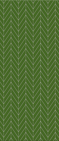 Green Chevron Tile Acrylic Shower Wall Panel 2440mm x 1220mm (3mm Thick) - CladdTech