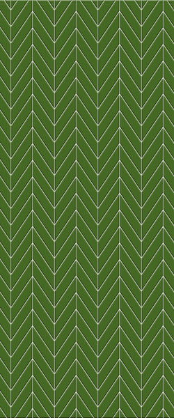 Green Chevron Tile Acrylic Shower Wall Panel 2440mm x 1220mm (3mm Thick) - CladdTech