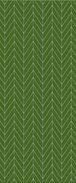 Green Chevron Tile Acrylic Shower Wall Panel 2440mm x 1220mm (3mm Thick) - CladdTech