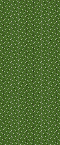 Green Chevron Tile Acrylic Shower Wall Panel 2440mm x 1220mm (3mm Thick) - CladdTech