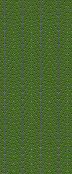Green Chevron Tile Acrylic Shower Wall Panel 2440mm x 1220mm (3mm Thick) - CladdTech