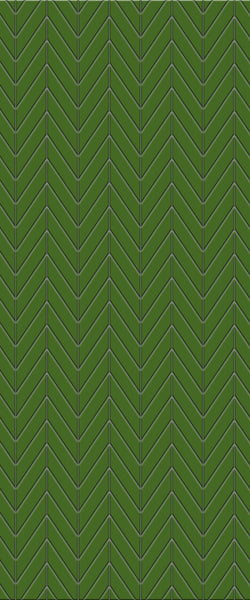 Green Chevron Tile Acrylic Shower Wall Panel 2440mm x 1220mm (3mm Thick) - CladdTech