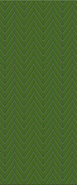 Green Chevron Tile Acrylic Shower Wall Panel 2440mm x 1220mm (3mm Thick) - CladdTech