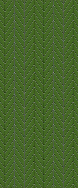 Green Chevron Tile Acrylic Shower Wall Panel 2440mm x 1220mm (3mm Thick) - CladdTech