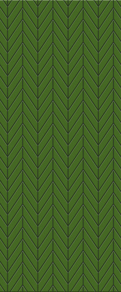 Green Chevron Tile Acrylic Shower Wall Panel 2440mm x 1220mm (3mm Thick) - CladdTech