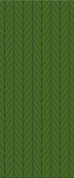 Green Chevron Tile Acrylic Shower Wall Panel 2440mm x 1220mm (3mm Thick) - CladdTech